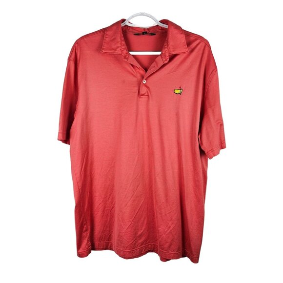 Masters Collection Mens Pima Cotton Polo Shirt Size L Salmon Golf Soft - Picture 1 of 7